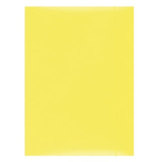 Mapă carton plastifiat Office Products 300gsm cu elastic, A4, culoare galbenă