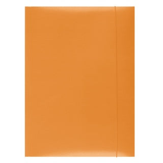 Mapă carton plastifiat Office Products 300gsm cu elastic, A4, culoare portocalie