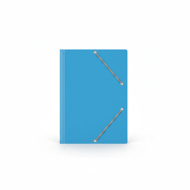 Mapă carton presat cretat Office Products 390gsm cu elastic, A4, culoare albastră