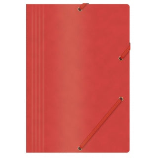 Mapă carton presat cretat Office Products 390gsm cu elastic, A4, culoare roșie
