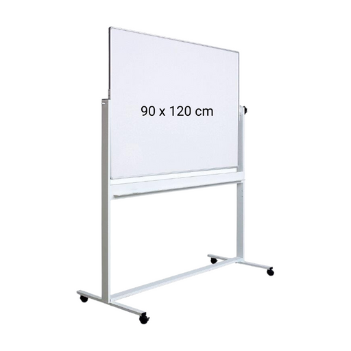 Tabla Alba Magnetica Optima Rotativa 2 Fete pe Stand Mobil 90 x 120 cm - imagine produs