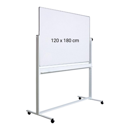 Tabla Alba Magnetica Optima Rotativa 2 Fete pe Stand Mobil 120 x 180 cm - imagine produs