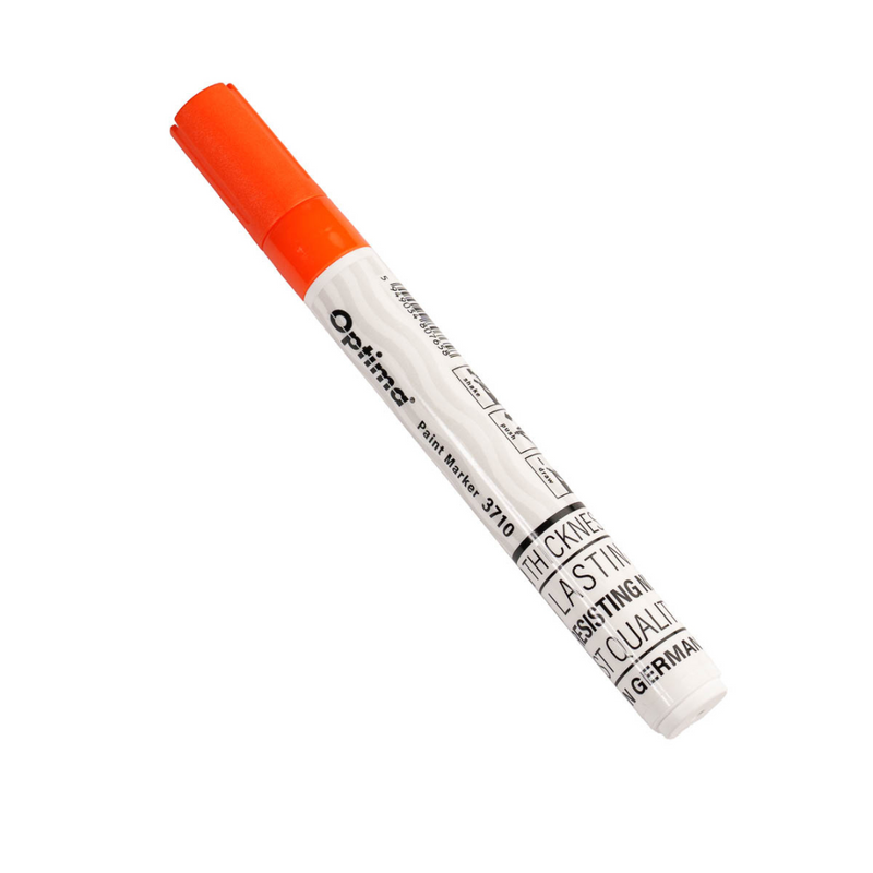 Marker cu Vopsea Paint 3710 Vârf Rotund 4,5 mm Optima Portocaliu