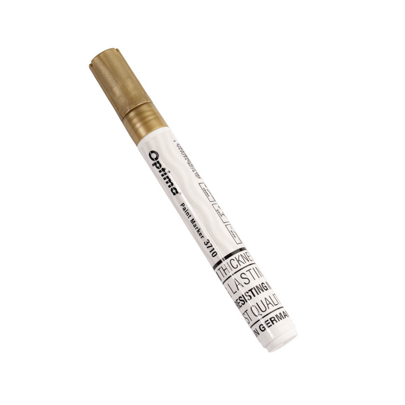 Marker cu Vopsea Paint 3710 Vârf Rotund 4,5 mm Optima Auriu