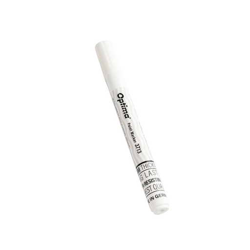 Marker cu Vopsea Paint 3713 Vârf Rotund 2,0 mm Optima Alb