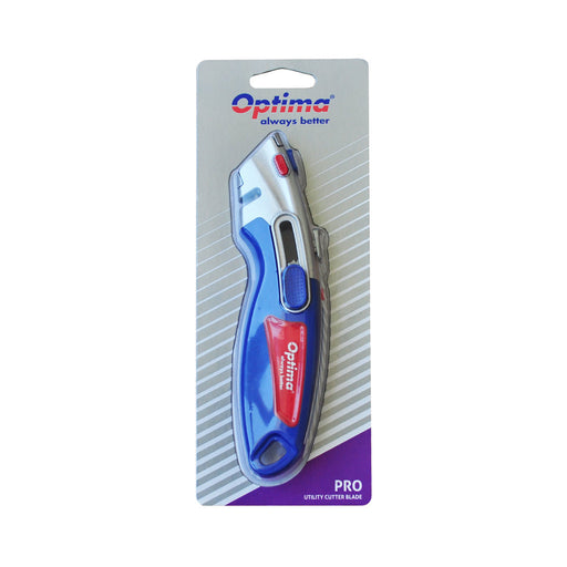 Cutter profesional Optima lama trapezoidala + 4 rezerve SK2 2 functiuni zinc - imagine produs