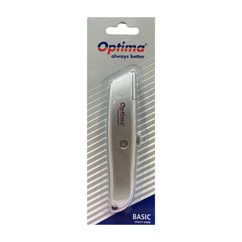 Cutter Optima Basic lama trapezoidala SK5 aluminiu - imagine produs