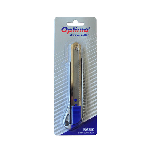 Cutter basic Optima lama 18mm SK5 sina metalica aluminiu - imagine produs