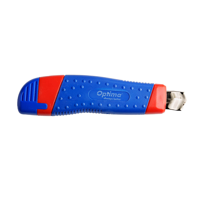 Cutter Basic Lamă 18 mm SK7 Șină Metalică ABS cu Rubber Grip Optima
