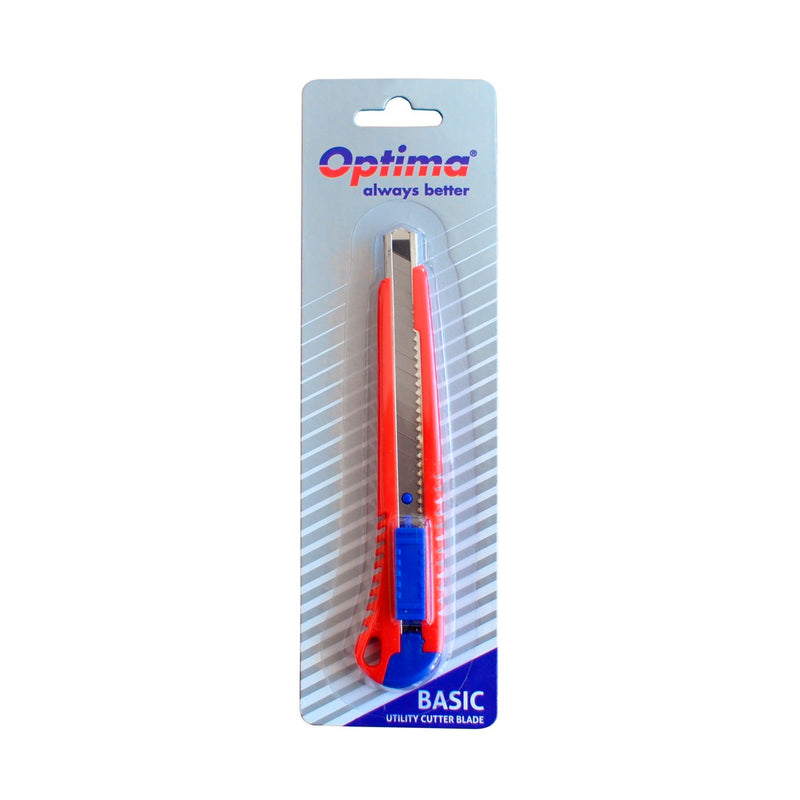Cutter basic Optima lama 9mm SK7 sina metalica ABS - imagine produs