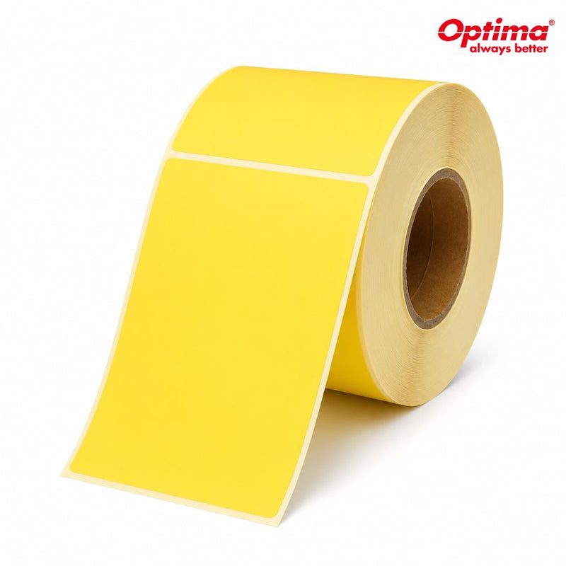 Etichete Termice Autoadezive 100 x 150 mm 1000 Etichete/Rolă Optima Galben Pastel