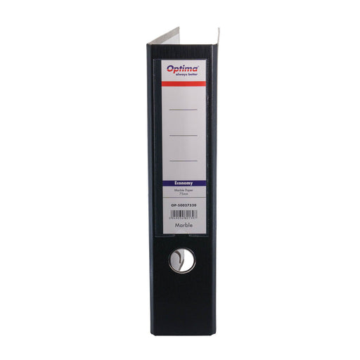 Biblioraft A4 Margine Metalică 75 mm Economy Marmorat Optima