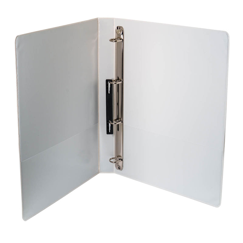 Caiet Mecanic A4, Cu Buzunar, Plastifiat PP, 4 Inele - D16 Mm, Cotor 25MM, Optima - Alb - Optima