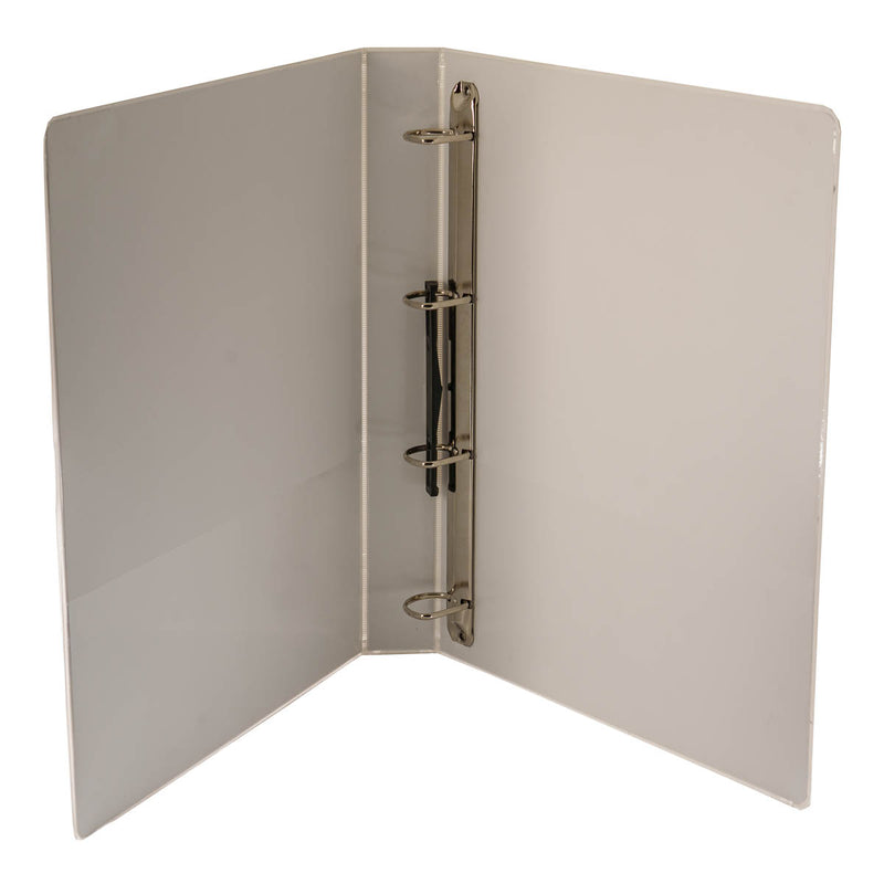 Caiet Mecanic A4, Cu Buzunar, Plastifiat PP, 4 Inele - D25 Mm, Cotor 40MM, Optima - Alb - Optima