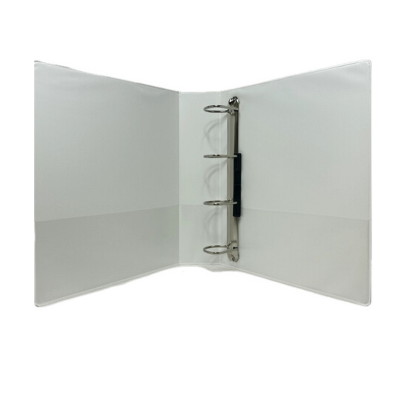 Caiet Mecanic A4, Cu Buzunar, Plastifiat PP, 4 Inele - D50 Mm, Cotor 75MM, Optima - Alb - Optima