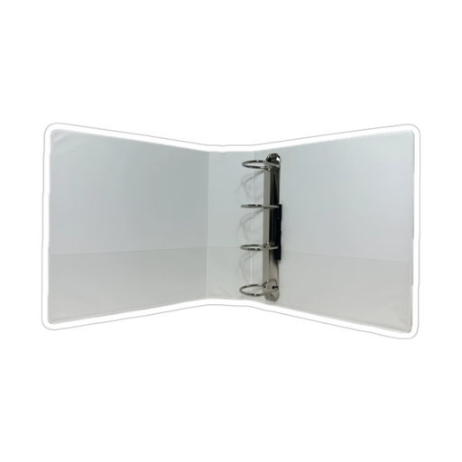 Caiet Mecanic A4, Cu Buzunar, Plastifiat PP, 4 Inele - D65 Mm, Cotor 90MM, Optima - Alb Optima