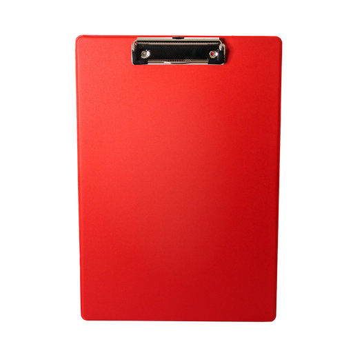Clipboard Simplu A4 PP, Roșu marca Optima cu clemă metalică pentru fixarea documentelor