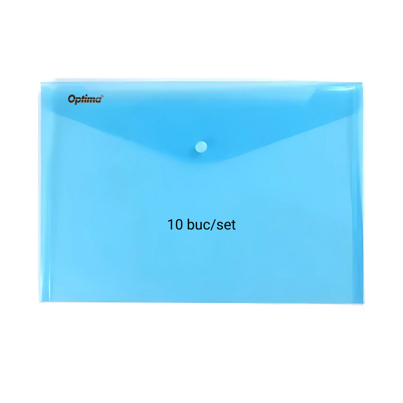 Mapă PP protecție documente A4 landscape albastru transparent Optima