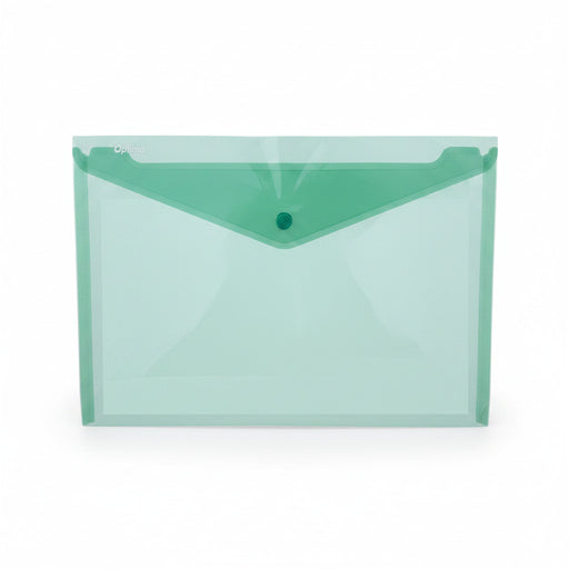 Mapă PP protecție documente A4 landscape verde transparent Optima