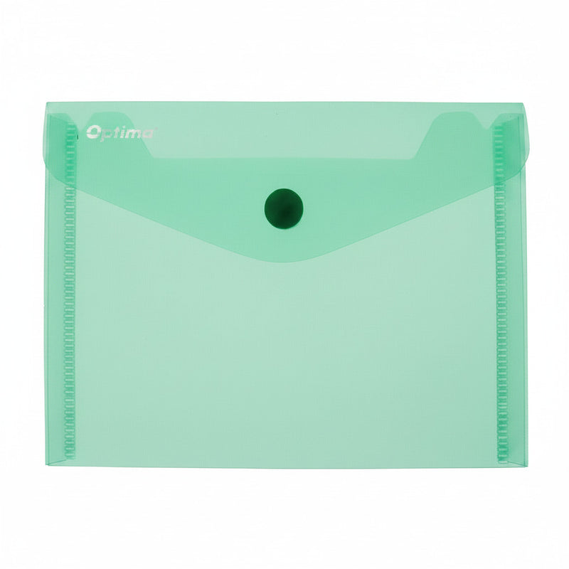 Mapă PP protecție documente A6 landscape verde transparent Optima