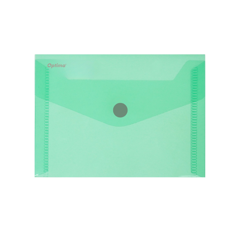 Mapă PP protecție documente A7 landscape verde transparent Optima