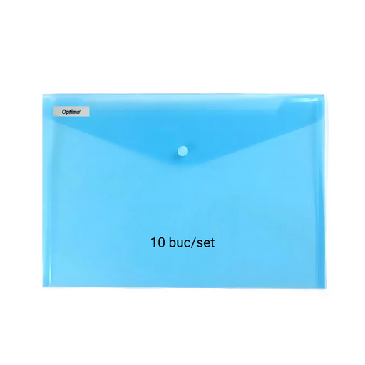 Mapă PP protecție documente A7 landscape albastru transparent Optima