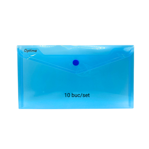 Mapă PP protecție documente DL landscape albastru transparent Optima