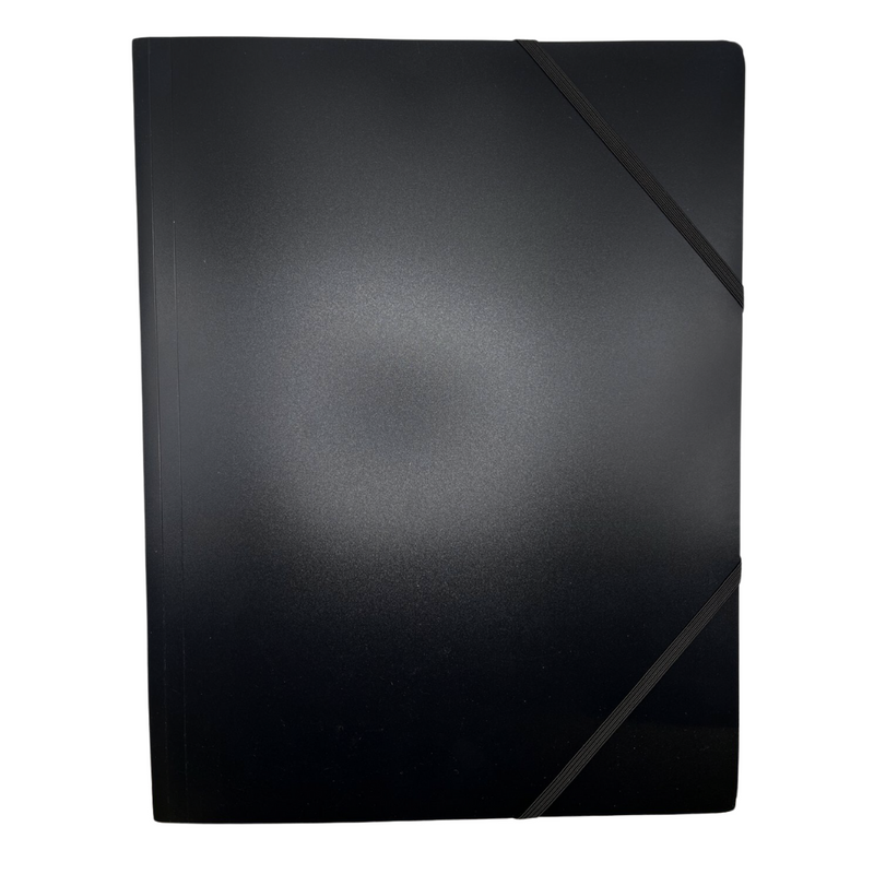 Mapă Plastic cu Elastic pe Colțuri 400 Microni Optima Negru