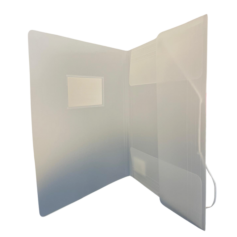 Mapă Plastic cu Elastic pe Colțuri și Etichetă 500 Microni Optima Transparent Mat