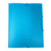 Mapă Plastic cu Elastic pe Colțuri Cotor 40 mm 800 Microni Optima Albastru Transparent