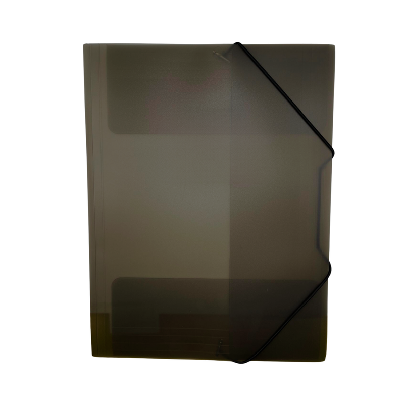 Mapă Plastic cu Elastic pe Colțuri Cotor 40 mm 800 Microni Optima Fumuriu