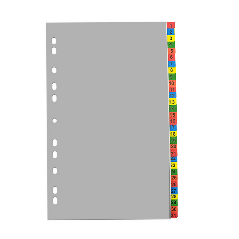 Separator index plastic 1-31 Optima A4+ Extra Wide