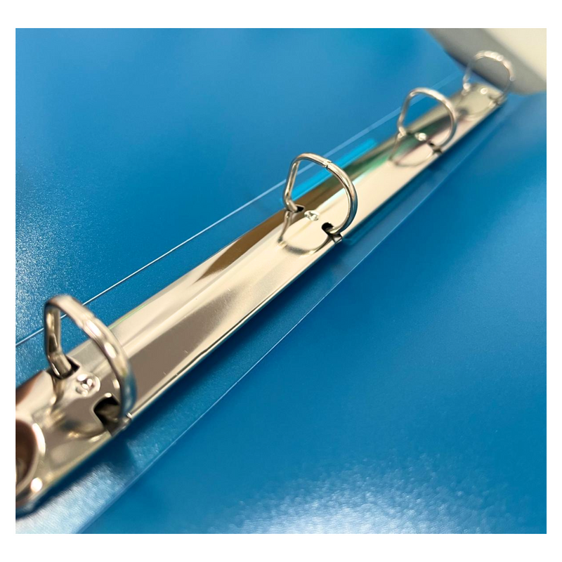 Caiet Mecanic A4, 4 Inele - D16mm, Coperți Flexibile PP, Optima Flex - Albastru Transparent - Optima