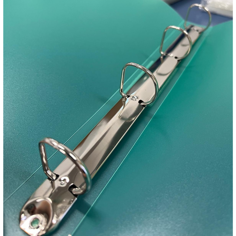 Caiet Mecanic A4, 4 Inele - D25mm, Coperți Flexibile PP, Optima Flex - Verde Transparent - Optima