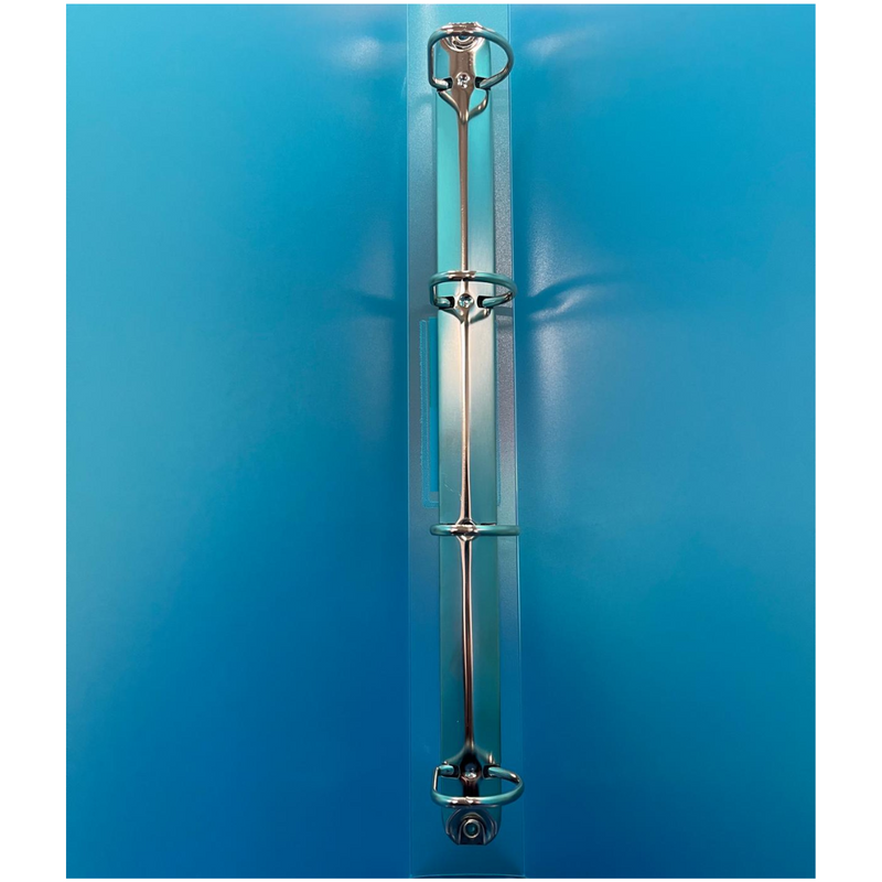 Caiet Mecanic A4, 4 Inele - D25mm, Coperți Flexibile PP, Optima Flex - Albastru Transparent - Optima