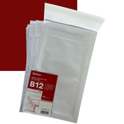 Plic Antișoc B12 140 x 225 mm Alb Lipire Siliconică 10 Buc/Set Optima