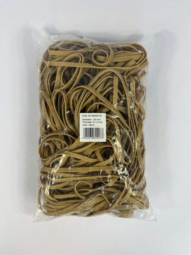 Elastice pentru Bani Classic D 100 mm 5 x 1,5 mm 500 g/Pungă Optima