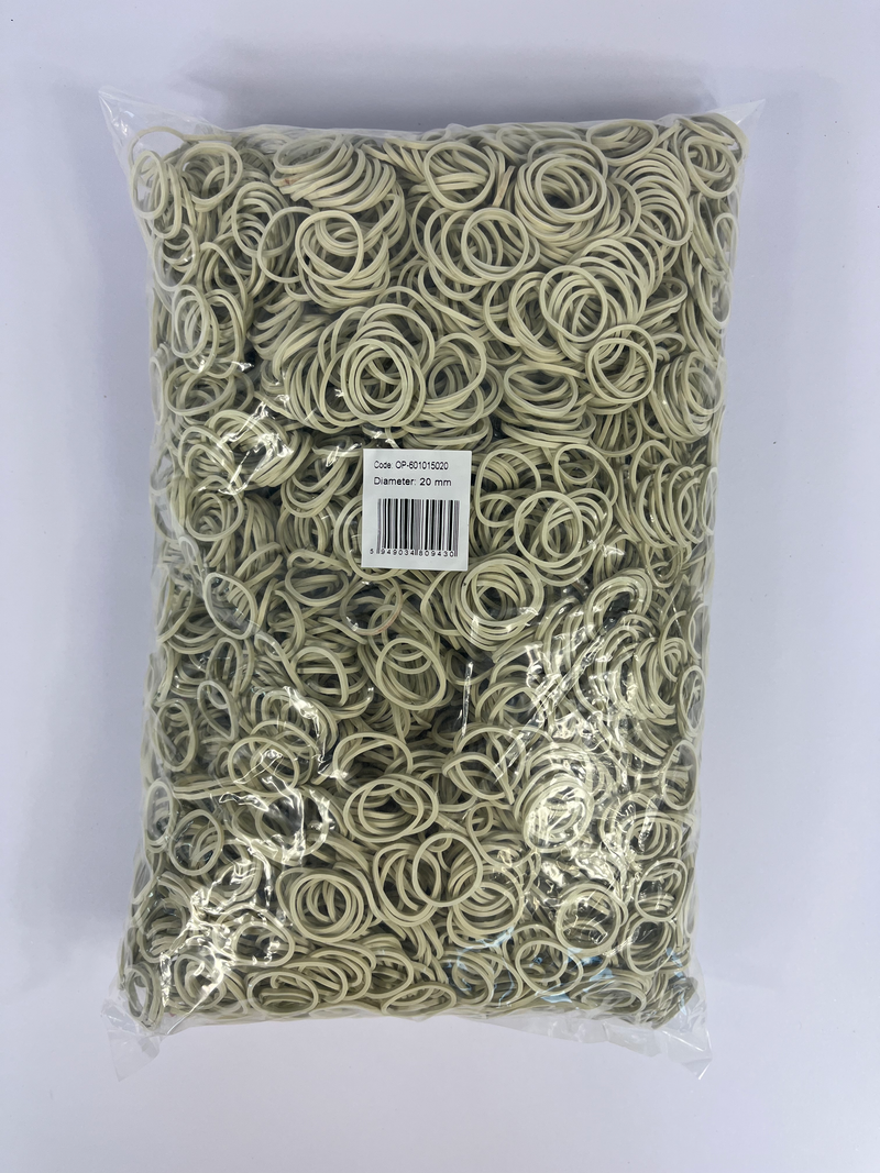 Elastice pentru Bani Classic D 20 mm 1,5 x 1,5 mm 1 kg/Pungă Optima