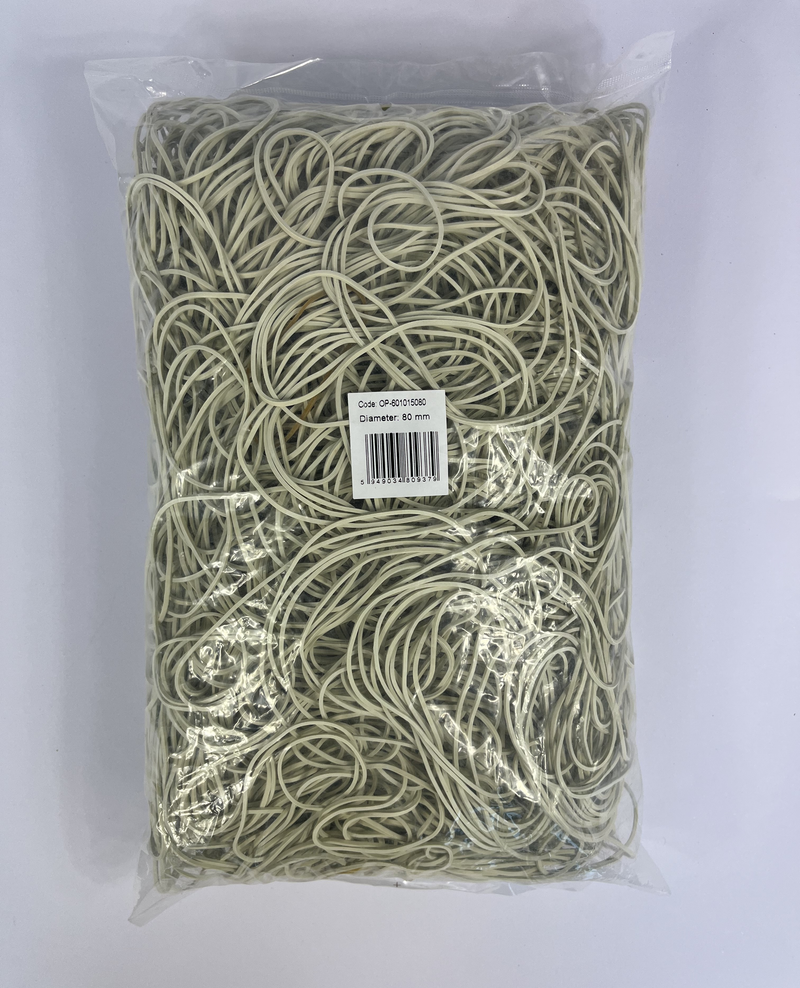 Elastice pentru Bani Classic D 80 mm 1,5 x 1,5 mm 1 kg/Pungă Optima