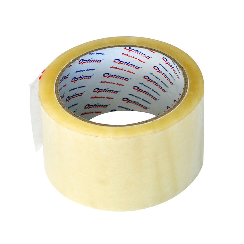 Banda adeziva acril, 48mm x 66m, Optima - Transparent - imagine produs