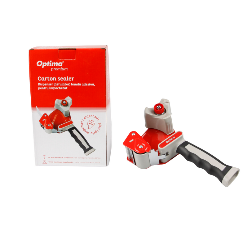 Dispenser Derulator Bandă Adezivă 50 mm x 66 m Premium Optima