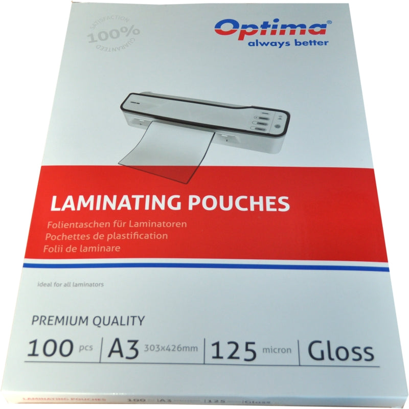 Folie Laminare A3 125 Microni 100 buc Optima
