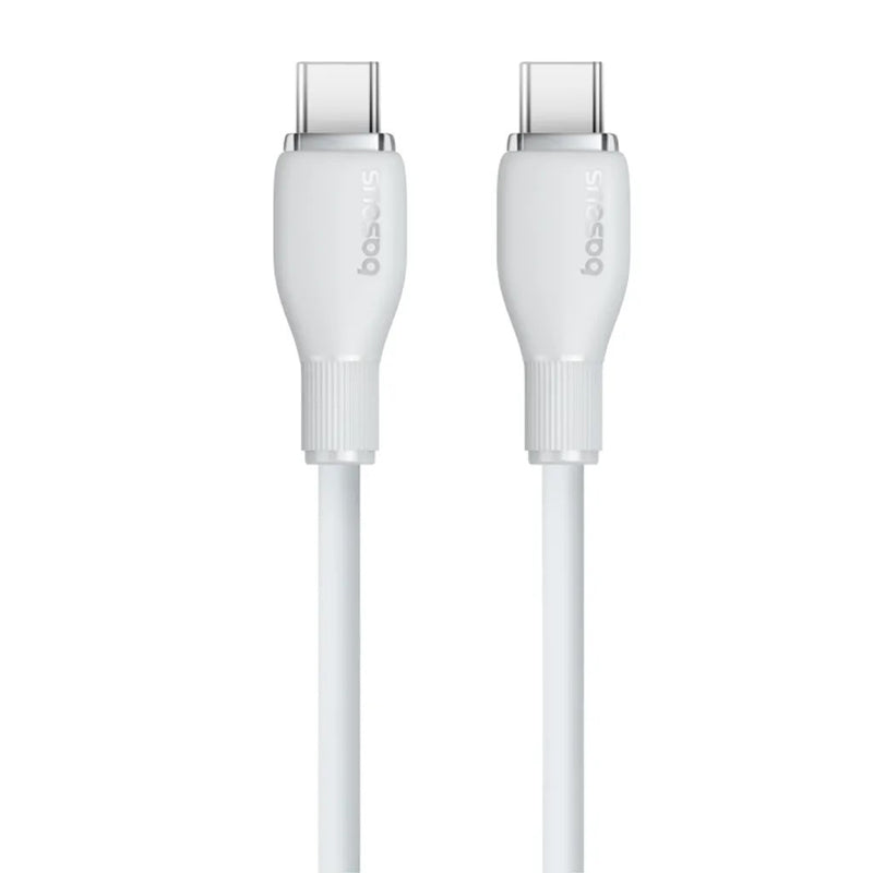 Cablu Pudding USB-C la USB-C 2m 100W Alb - Baseus
