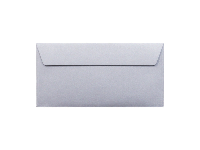 Plic Color Argintiu DL 110x220mm Siliconic 25 Buc/Set - Daco