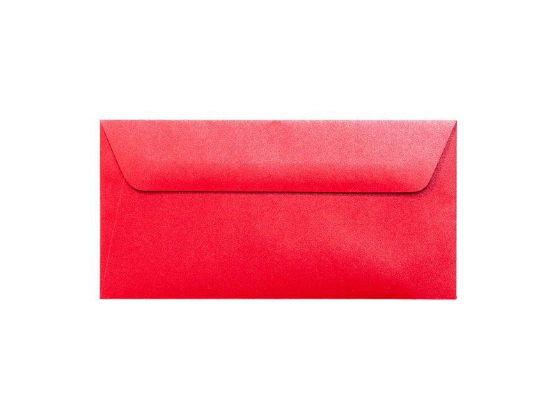 Plic Color Roșu Sidefat DL 110x220mm Siliconic 25 Buc/Set - Daco