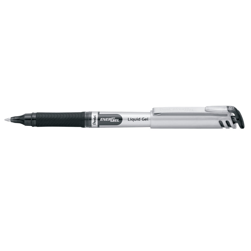 Roller cu Gel EnerGel cu Capac 0,7 mm Negru - Pentel