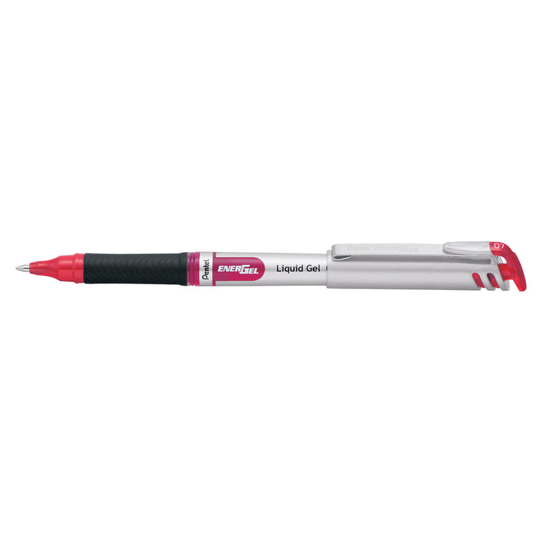 Roller cu Gel EnerGel cu Capac 0,7 mm Roșu - Pentel