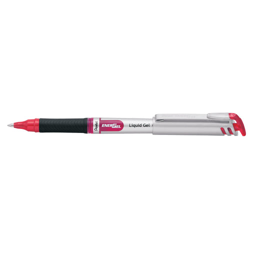 Roller cu Gel EnerGel cu Capac 0,7 mm Roșu - Pentel