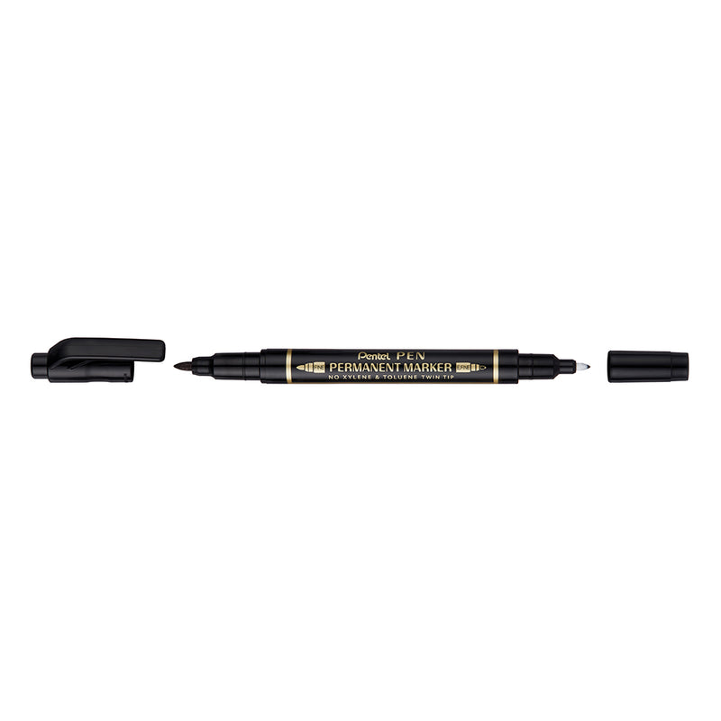 Marker Permanent Twin Tip 0,3/1,2 mm Negru - Pentel