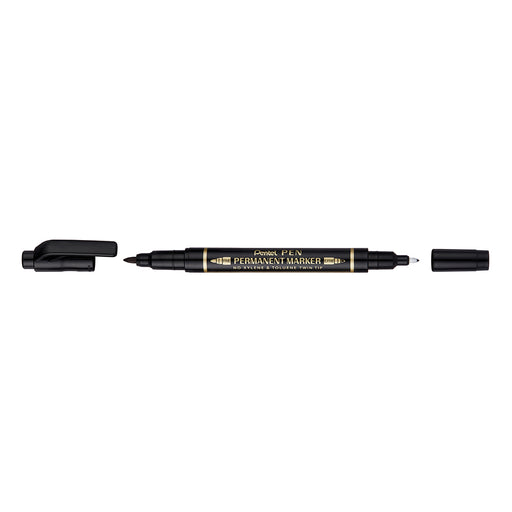 Marker Permanent Twin Tip 0,3/1,2 mm Negru - Pentel